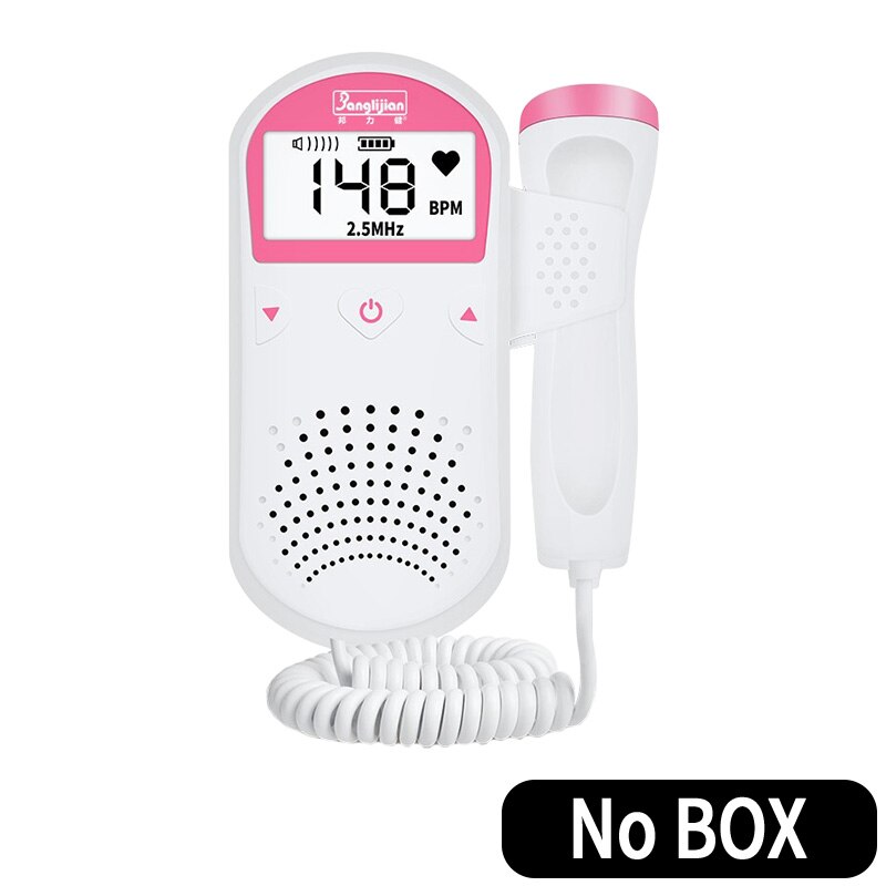 Foetale Doppler Babyfoon Doppler Voor Zwangere Vrouwen Draagbare Ultrasound Babyfoon Sonar Doppler 2.5M Geen Straling fetal doppler ultrasound: 2.5MHZ no box