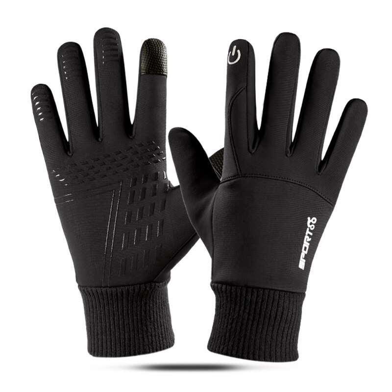 Winter outdoor wandelen waterdichte antislip warme ademende handschoenen allemaal verwijzend naar duurzame vishandschoenen fitness 2: Zwart / Ik