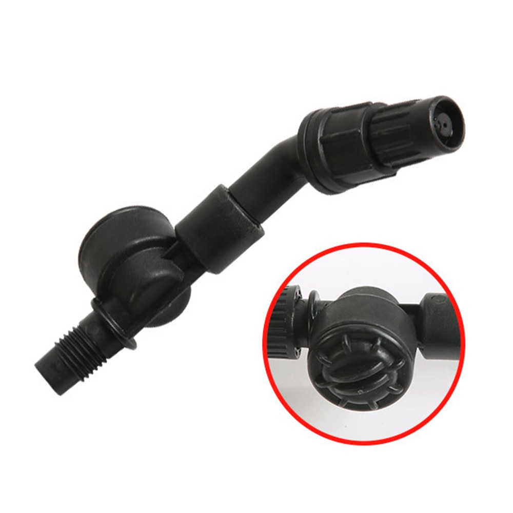 Ajustable Spray Nozzle Watering Sprayer Garden Irrigation System Nozzle Dripper Parts Replacement For Sprayer Lance: Black With Valve