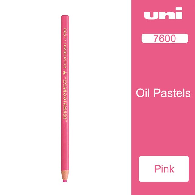 Uni Grease/Wax Pencil 12pcs/lot 12 Colors Available Metal/Leather/Stone/Glass Color Pencils 7600: Pink