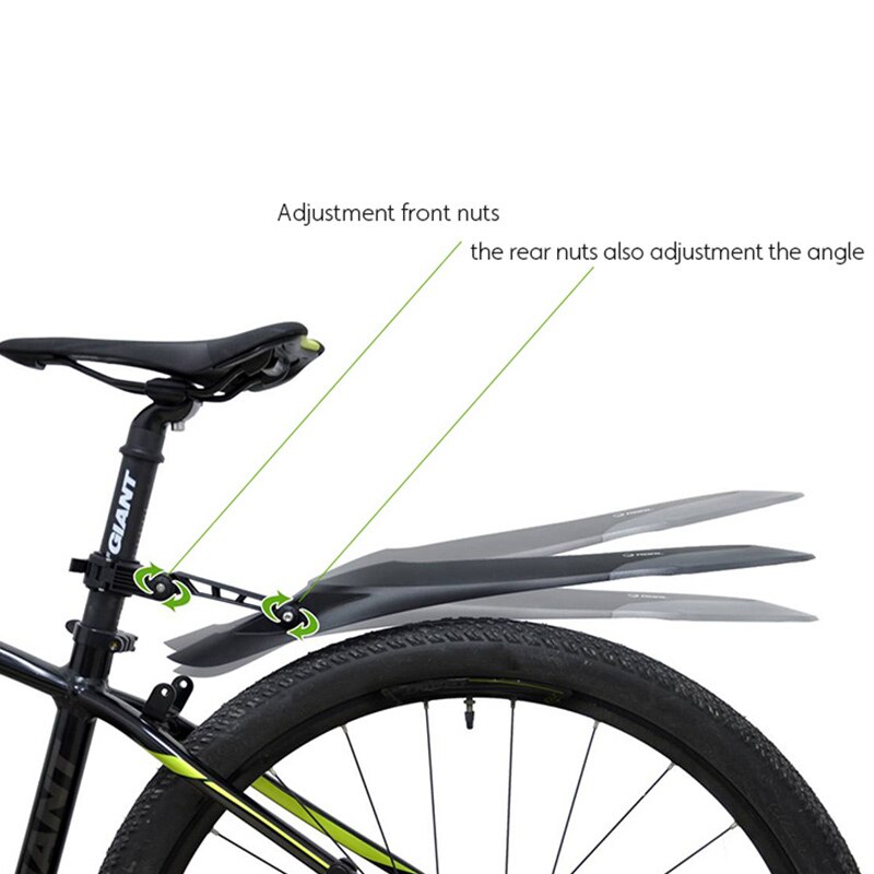 RBRL Bicycle Rear Fenders MTB Bike Wings Quick release Mudguard Adjustable angle Rear Wings Tail Soft TPE 24-29 Inch Universal