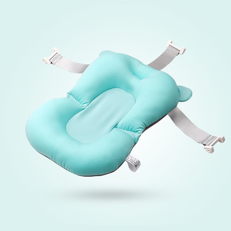 Baby Bad Kussen Zuigeling Bad Security Pad Zuigelingen Douchestoel Draagbare Veiligheid Ondersteuning Mat Opvouwbaar Soft Antislip Quick droog: A-blue