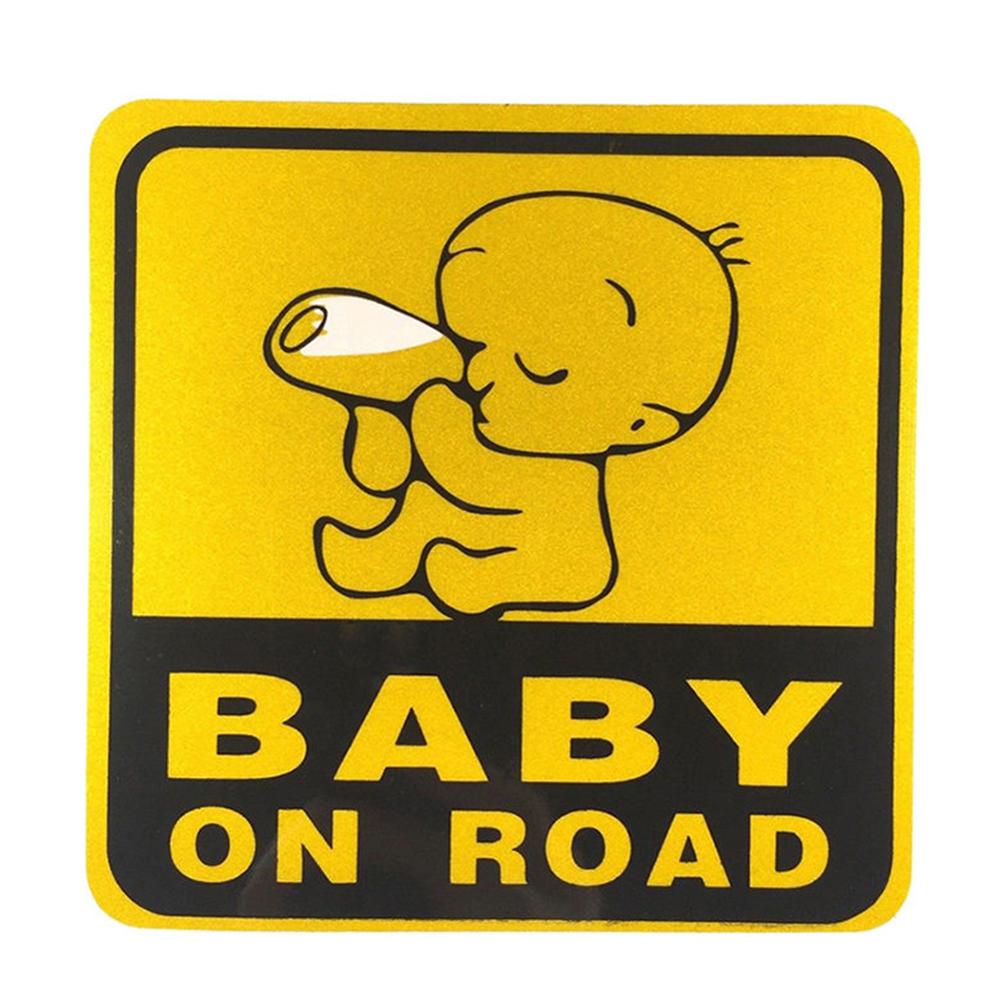 BABY ON BOARD Reflective Car Sticker Tail Warning Sign Decal "Baby on Road" Road Safety Car Sticker Reflector