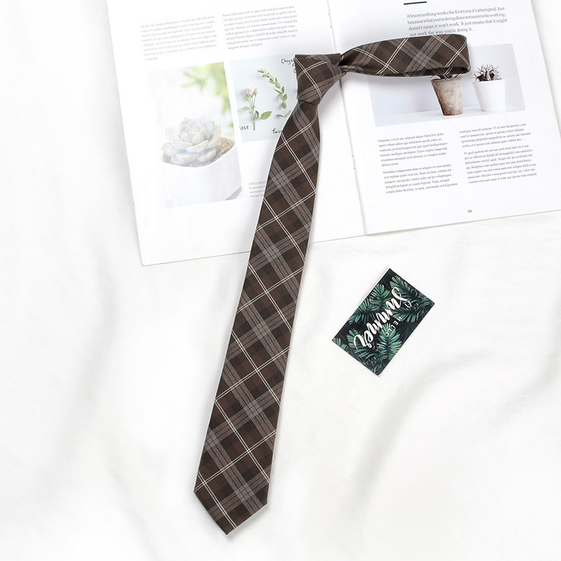 Braune Krawatte für Herren, Hemd, , männlich, adrette, Hochschule-Stil, Kaffee, Streifen, retro-Krawatte, Dekoration, JK-Krawatte, weiblich, mädchenhaft, Kawaii-Accessoires: verrotten