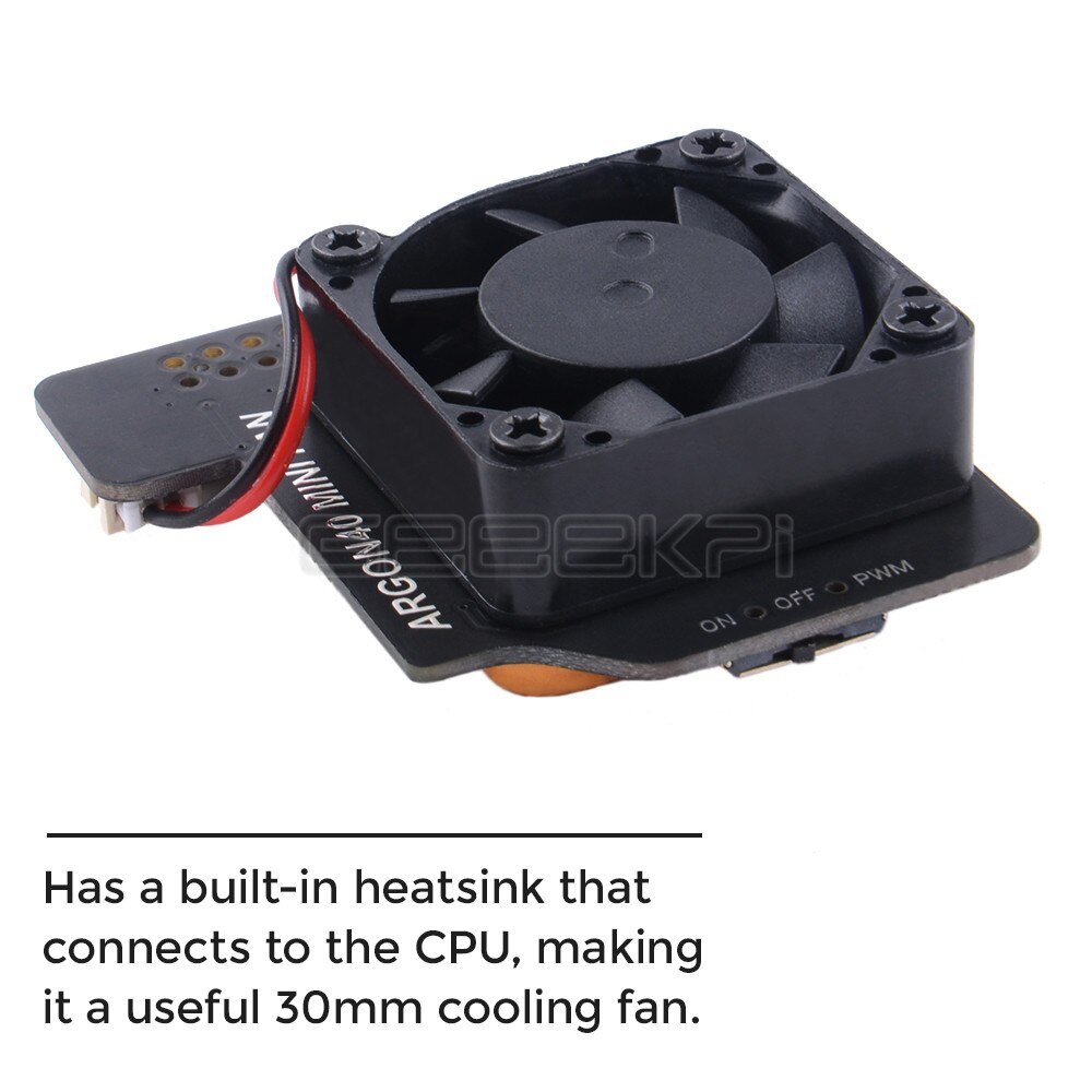 Geeekpi Raspberry Pi 5V Mini Cooling Fan PWM Fan for Raspberry Pi 3B / 3B+ / 4B