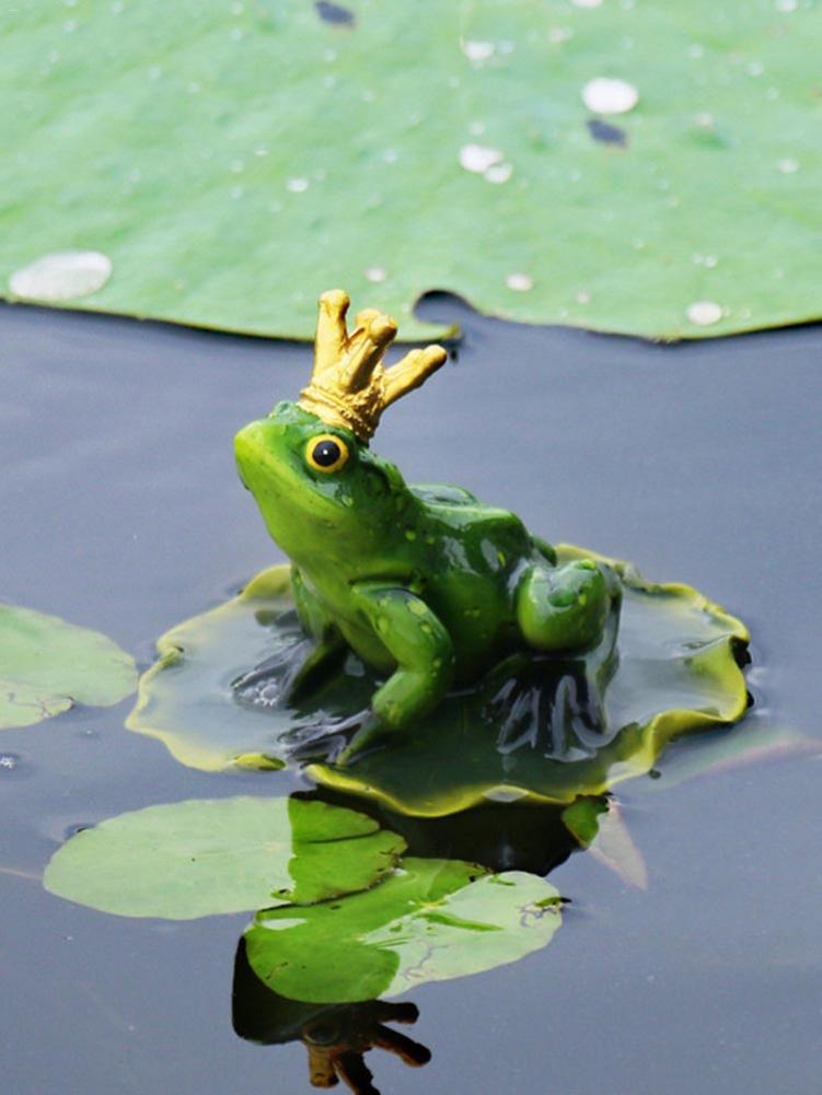 Simulation Frog Floating Animals Small Ornaments for Garden Pond Outdoor Fish Tank