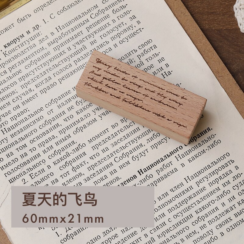 Pastorale poésie série décoration timbre rétro en bois caoutchouc timbres pour scrapbooking papeterie bricolage artisanat standard timbre: 10