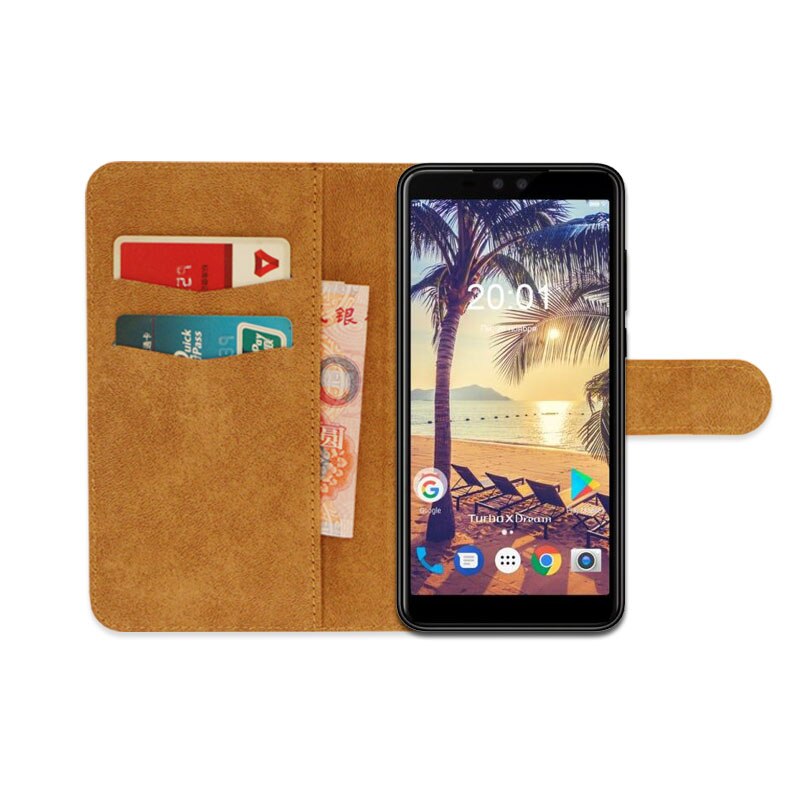 Funda billetera de lujo para Turbo X Dream 4G PU de cuero especial con tapa de bolsillo de tarjeta, funda de teléfono Kickstand