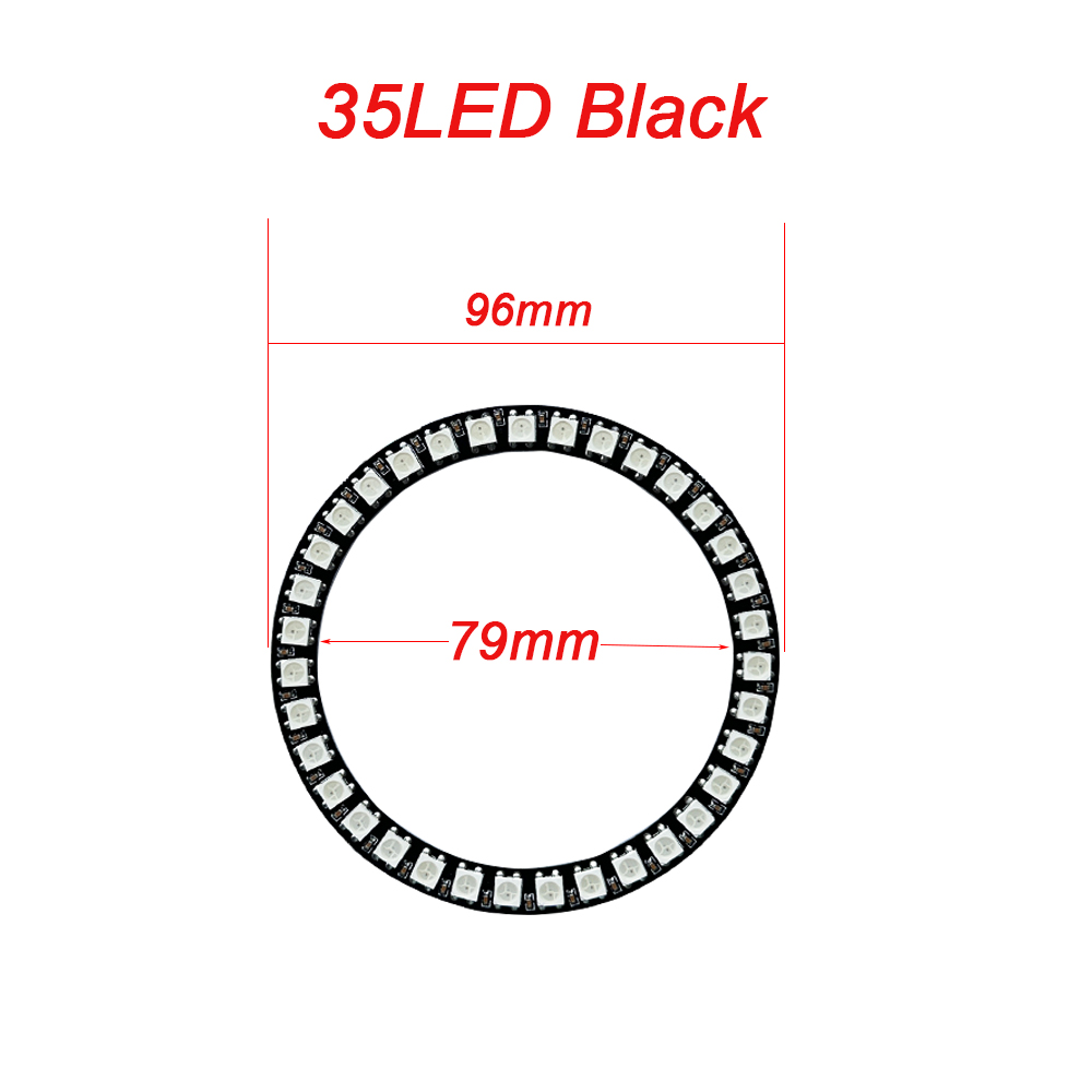 WS2812B Addressable Led Pixel Ring 8/16/24/35/45/60Leds WS2812 5050 RGB Led Diode Ring Color IC Built-in LED: Burgundy