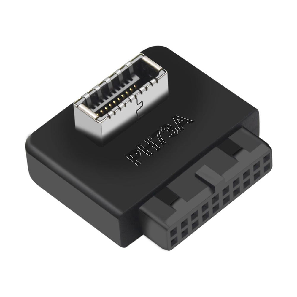Usb 3.0 till 19/20p -e-adapter intern vertikal frontpaneladapter typ-c-insatsportkonverterare kontakt för datormoderkort: Röd