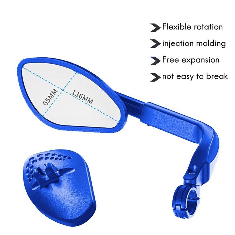Bike Rear View Mirror Explosion-Proof Bicycle Handlebar Adjustable Rotatable Mirror Left And Right Mirror