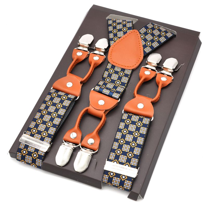 Seler #39 elastiske seler læder herre bukseclips-ende voksen suspensorio tirantes hombre bretelles 3.5*120cm