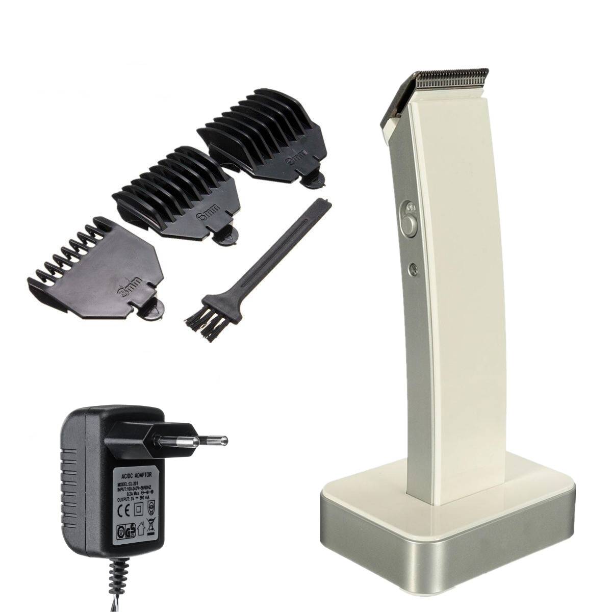 Electric Men's Hair Trimmer Rechargeable Cordless Hair Clipper Men Shaver Razor Beard Trimmer Hair Cutter Hair Cutting Machine: EU plug White