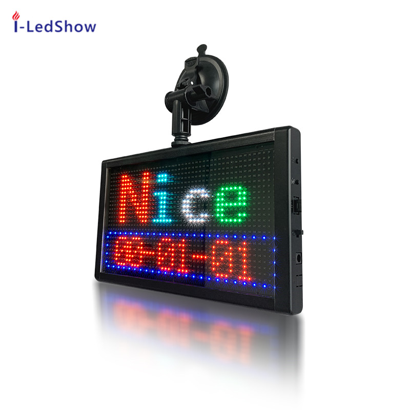 15*26CM P5 RGB Full Color Car LED Sign Display Board 12V wifi Programmable scrolling message Multi-function LED screen for car