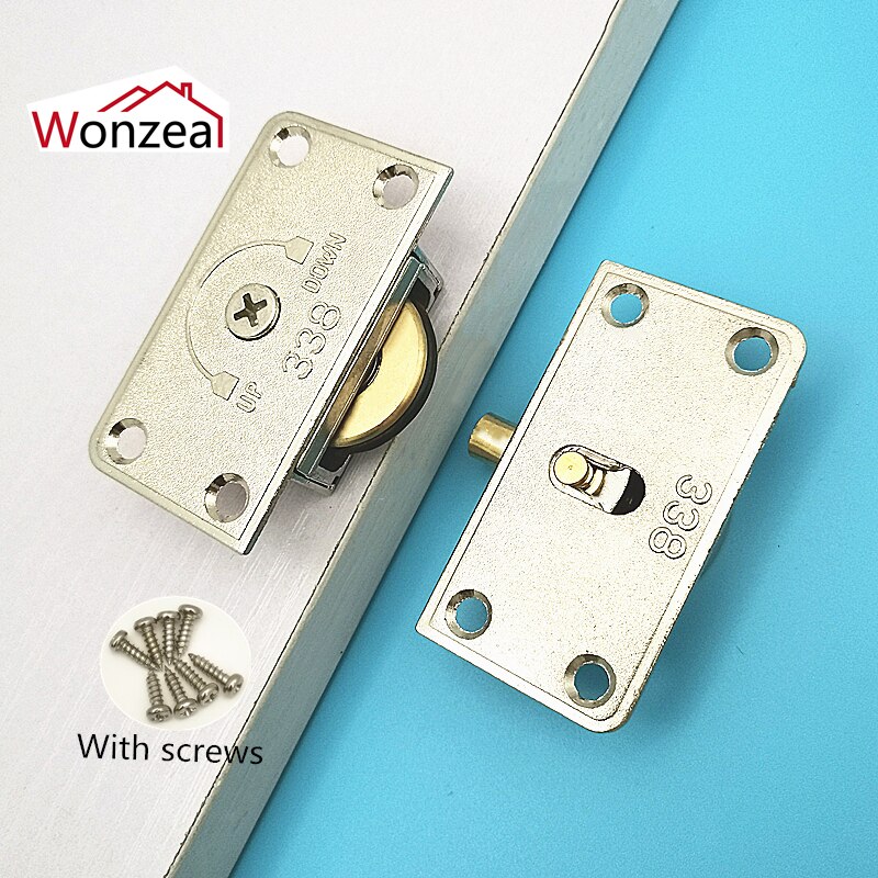Rueda de rodillo para puerta corredera de muebles, rodamiento de armario, polea inferior superior, puerta de vadeado de Metal