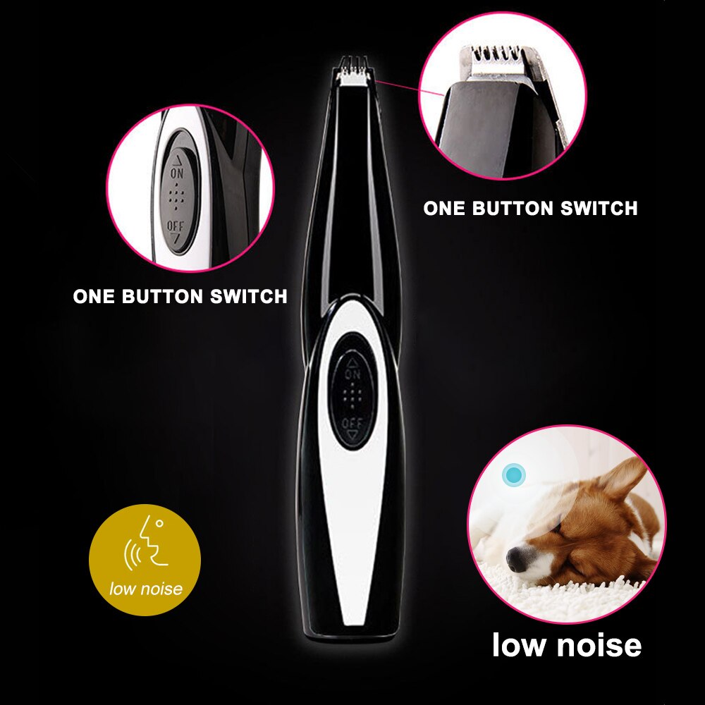 de mascotas perro de pelo de Pet Grooming herramienta Cizalla eléctrica recargable USB perro pelo pata Shaver Clipper