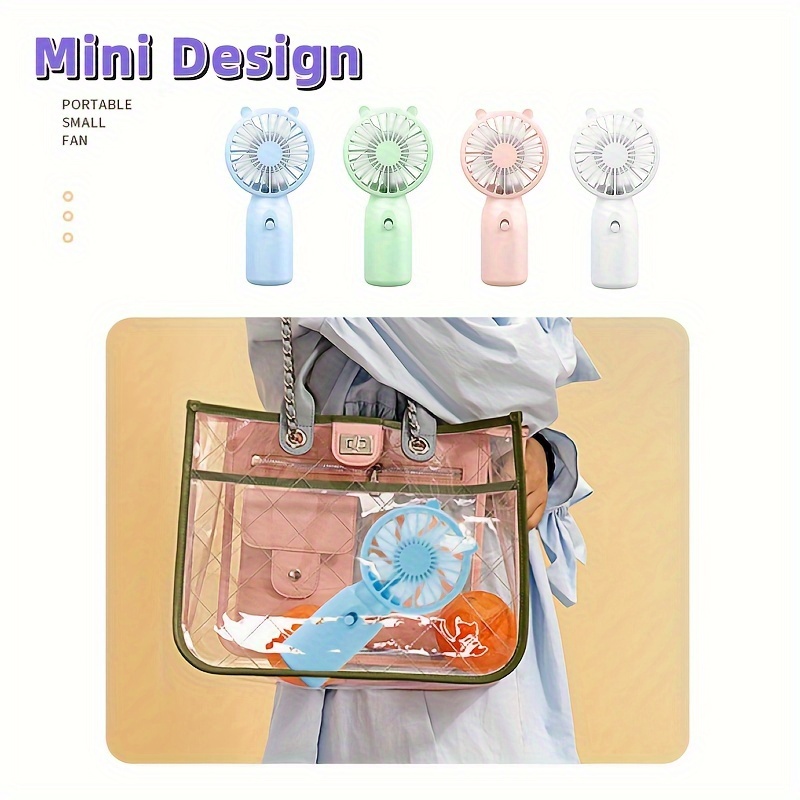 Ventiladores portátiles, miniventiladores personales, ventiladores pequeños alimentados por batería (el producto en sí no viene con baterías AA).