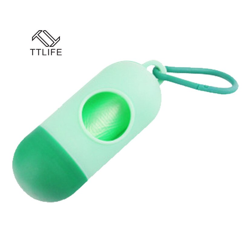 Ttlife pille form kæledyr affald rent affalds poo pose bærer hund knogle form dispenser æske holder etui affald poop taske til hunde