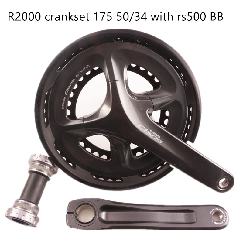 Shimano Claris R2000 Crankset 8 Speed road bike bicycle 170 50 34t with rs500 Bottom Bracket bike accessories