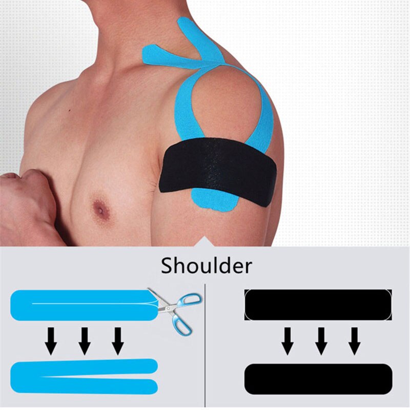Sports elastik bånd sikkerhed elastoplast fitness tape kinesiologi tape genopretning muskel smertelindring pude knæ skulder ryg nakke