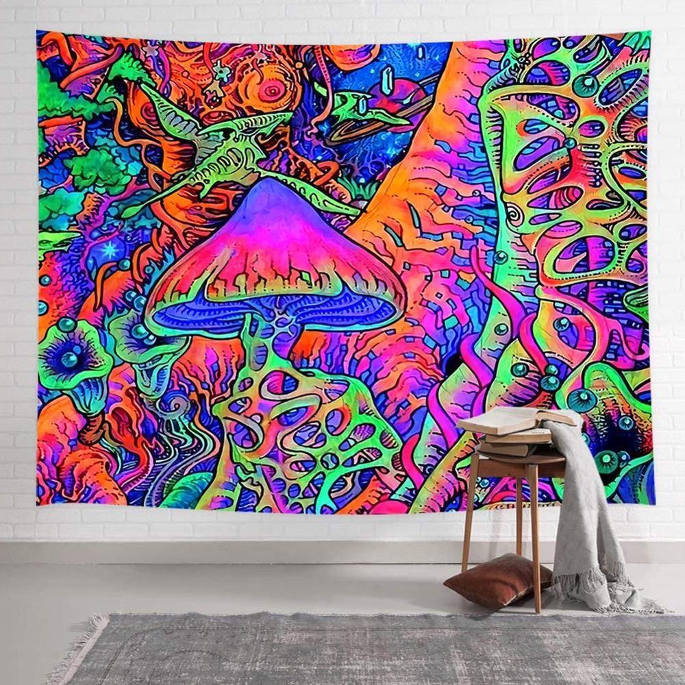 Abstract mushroom psychedelic background cloth background tapestry cloth tapestry mural wall decoration decoration home L1K9