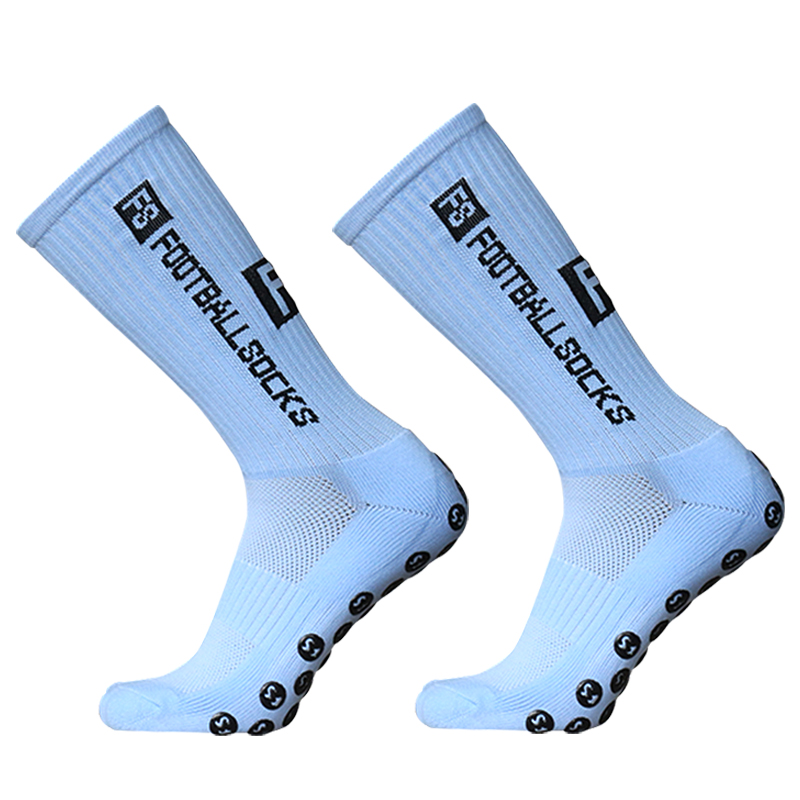 Sports Anti Slip Soccer Socks Cotton Football Men Grip Socks calcetas antideslizantes de futbol: Beige