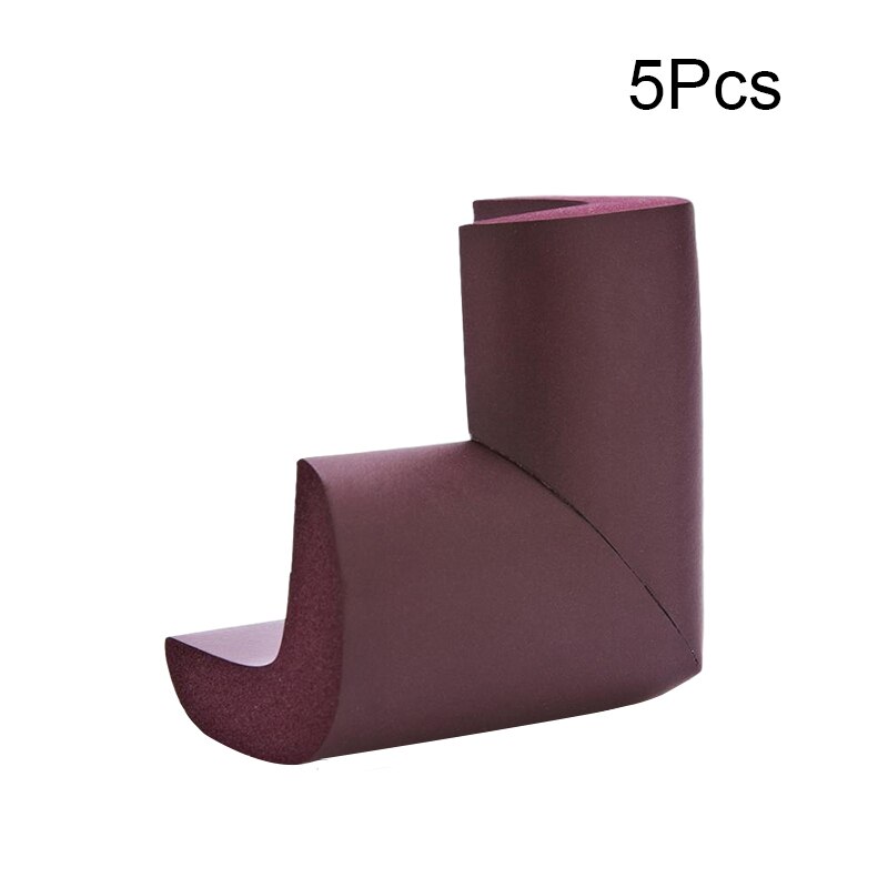 Baby Safety Corner Protector Home Edge Table Furniture Corner Baby Proof Protection Cover for Kids Child Safety Anticollision: 5pcs brown corner