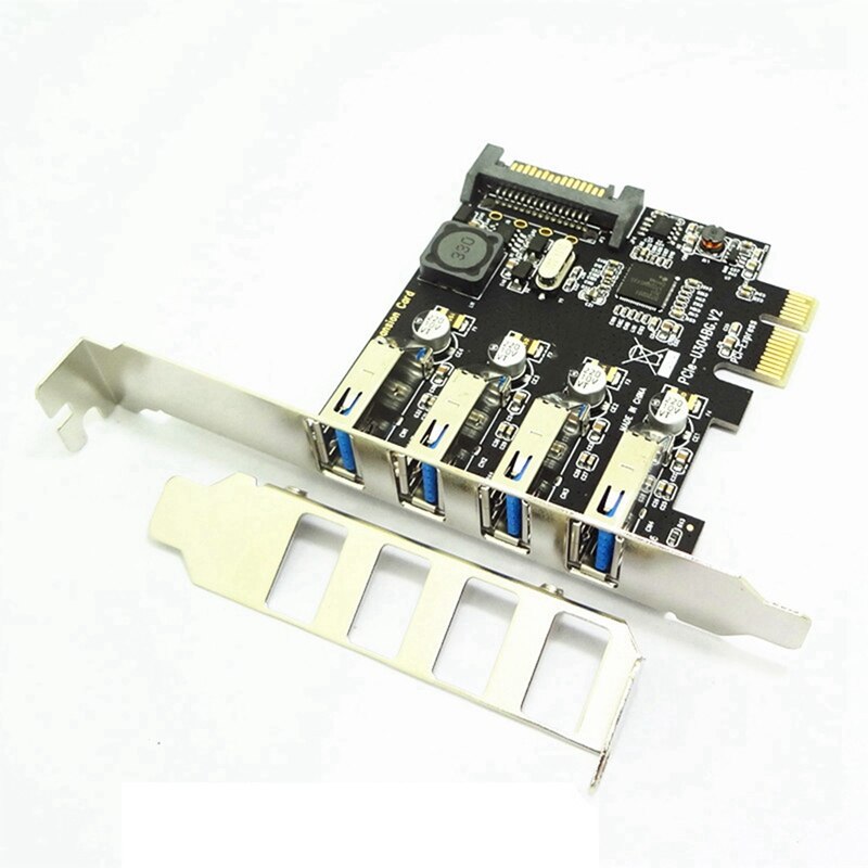 Computer USB3.0 Expansion Card Four-Port PCI-E to USB3.0 Rear 4-Port Expansion Card NEC Chip