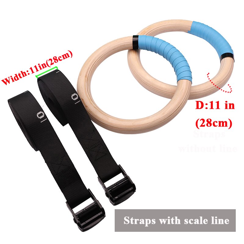Madera anillo de madera de 32Mm gimnasia Crossfit gimnasio anillo ajustable correas hebillas casa Fitness entrenamiento de fuerza equipo: Amarillo