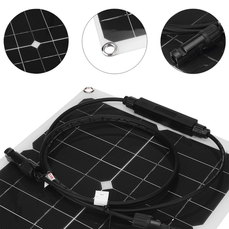 100W Flexible Solar Panel Battery Charger Charge Kit Marine Caravan Battery Charger Controller