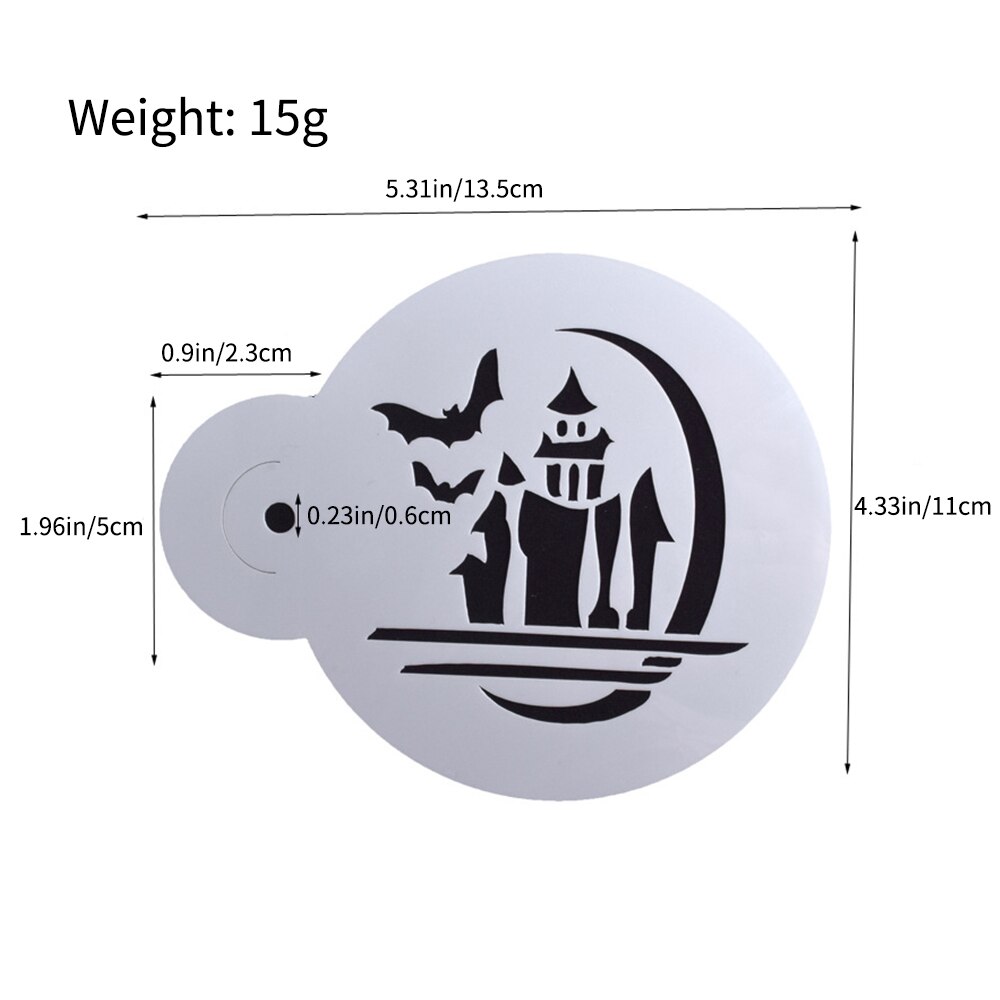 6pcs/set DIY Fancy Coffee Printing Flower Mold Latte Coffee Cappuccino Mold Coffee Cake Decoration Cake Plastic Mold Template