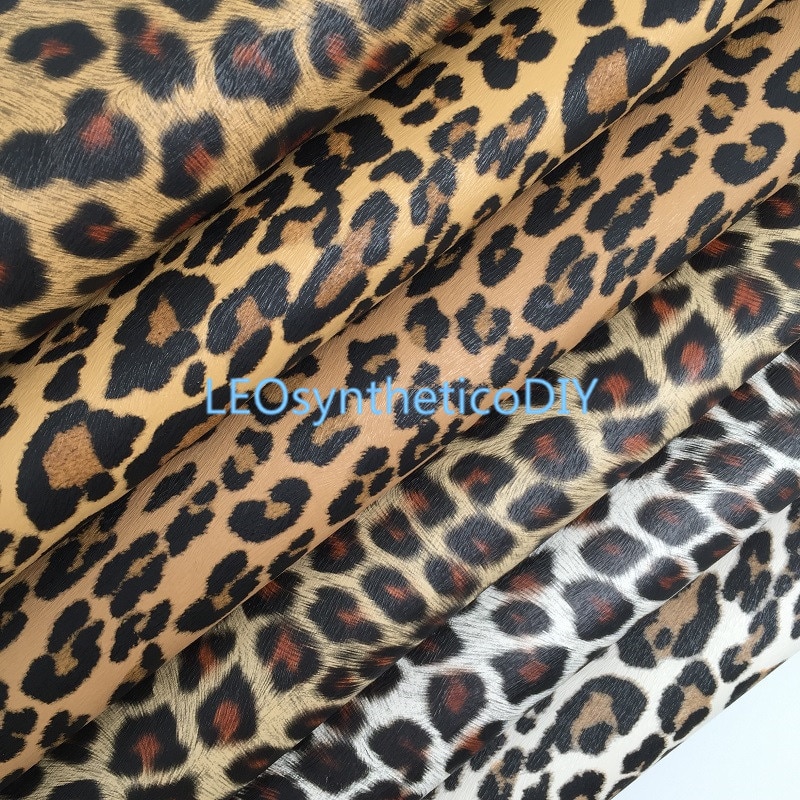 1PC 21X29CM Leopard Printed Faux Leather Fabric, S... – Grandado