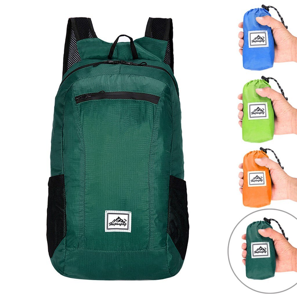 Backpack Wear Light Sports Outdoor Backpack Light Simple Fold Large Capacity Schoolbag Travel Bag Computer Bag
