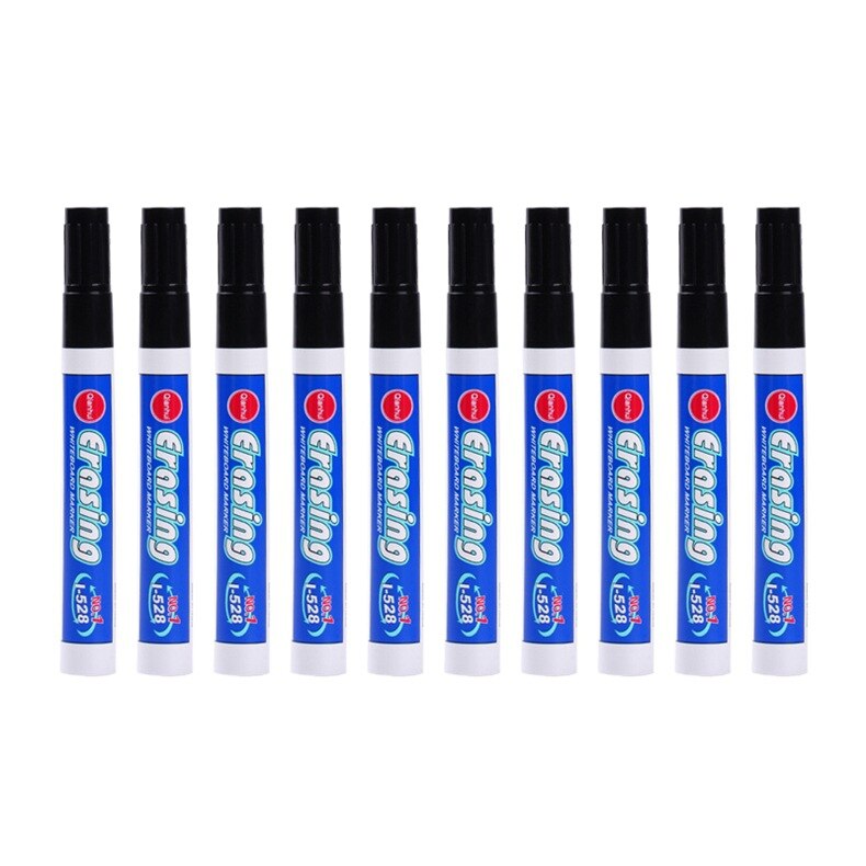 1pcs Erasable whiteboard pen water-based drawing board whiteboard pen office stationery whiteboard pen: Black