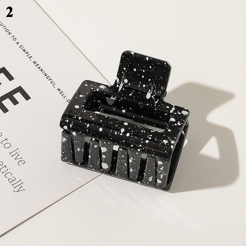 Melk Koe Kleur Geometrische Grote Haar Klauwen Vrouwen Meisjes Vintage Hollow Acryl Haarspelden Acetaat Haar Clips Krab Haar Accessoires: 2