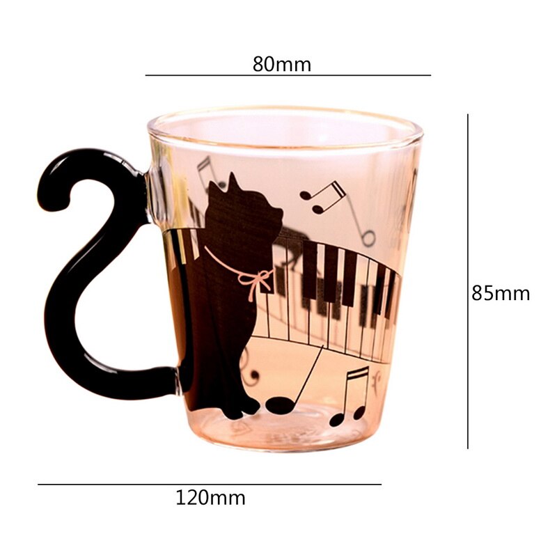 Cute Cat Milk Coffee Mug Water Glass Mug Cup Tea Cup Cartoon Home Office Cup For Fruit Juice Insulated Coffee Mugs: E