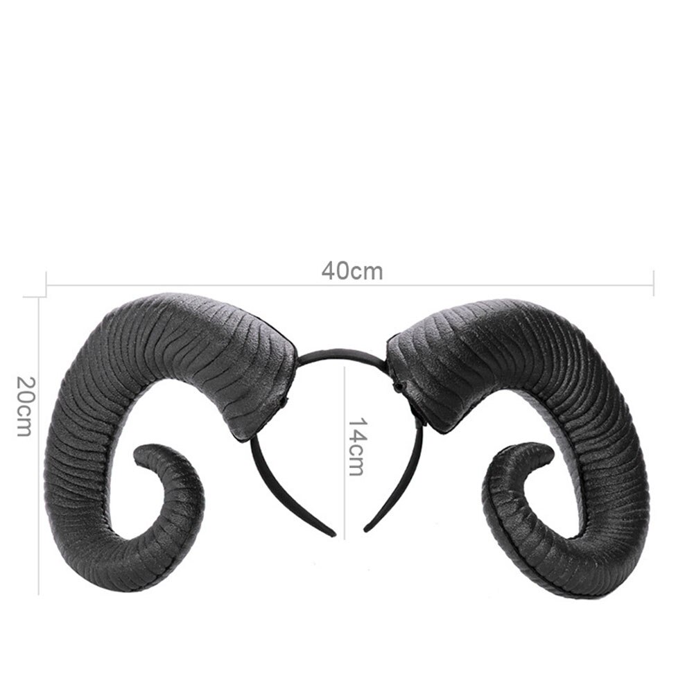 Halloween Props Funny Horns Unisex Cosplay Party Costume Head Accessories Black/White