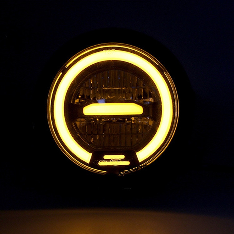 Faro redondo LED para motocicleta de 6,5 pulgadas, 12v, Luz De Carretera, Universal, para Café Racer, Vintage