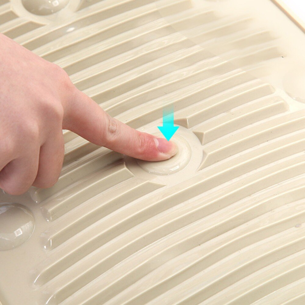 Beige Silicone Mini Washboard Portable Bathroom Soft Plastic Laundry Washing Board Wasbord Multifunction