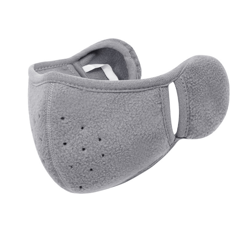 Vinter varm mask öronkåpor unisex andningsbara hål ansiktsskydd halsvärmare utomhus vindtät skidåkning cykling termisk mask öronvärmare: Grön
