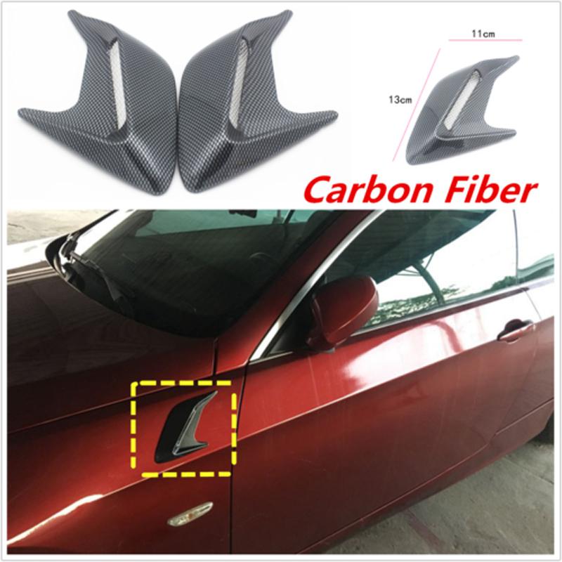 Car DIY Auto Decorative Side Vent Air Flow Fender Intake Stickers Decal 1pair