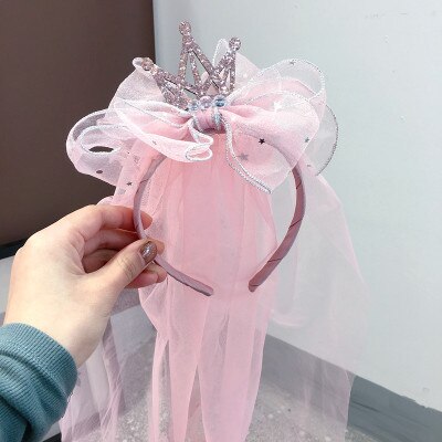 Princesa de la nieve copo de nieve corona diademas para Niñas para niñas encantadora Clips de pelo diadema de pasador Niños Accesorios para el pelo: Pinkbow