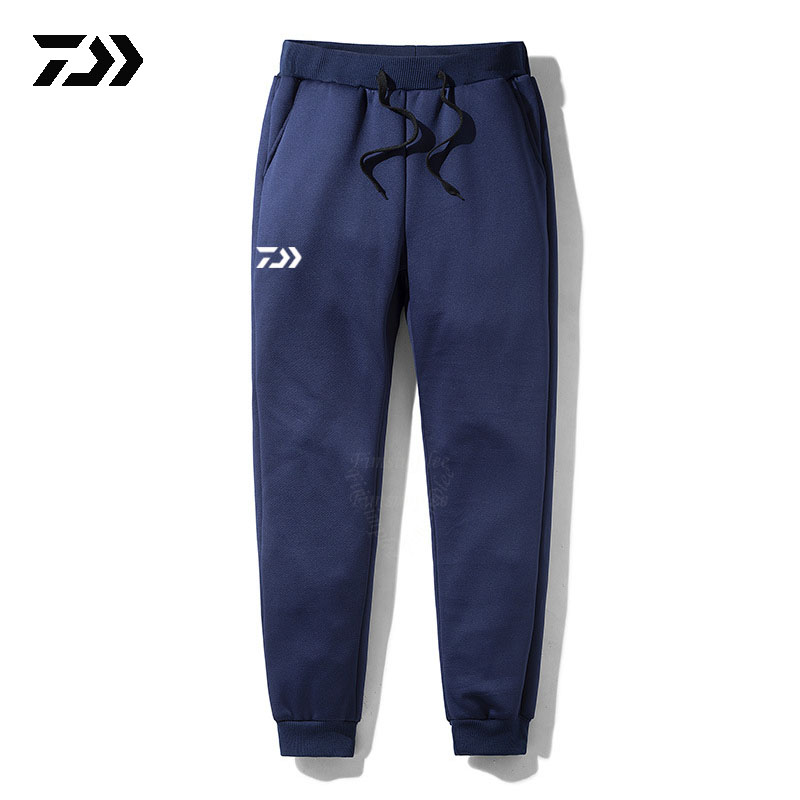 Daiwa Winter Broek Mens Koord Vissen Broek Thermische Dikker Katoen Effen Kasjmier Wandelen Broek Down Broek Fleece Broek: Blauw / M