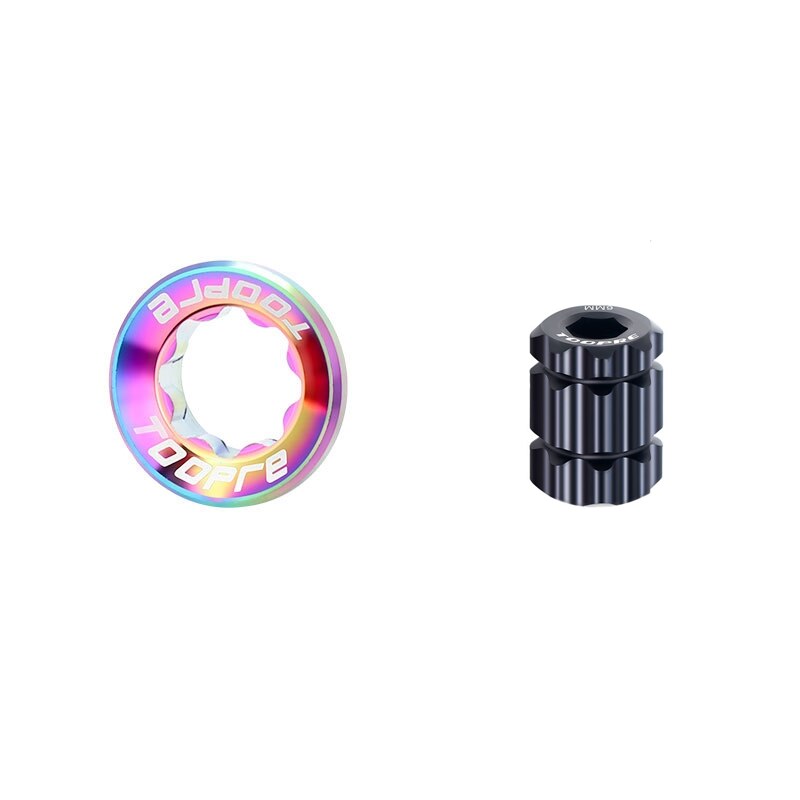 TOOPRE-tornillo de aleación de aluminio para bicicleta de montaña, rueda de cadena integrada Torx, cubierta de manivela EIEIO M20, perno para XT/XTR/SLX/DEORE: Colorful Black Tool