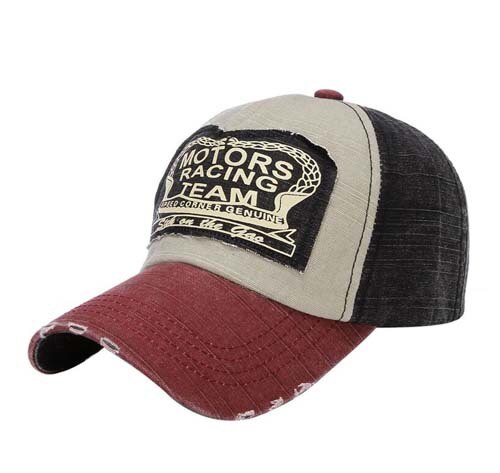 Baseballcaps, verstelbare letters, bedrukte patch-ontwerpen, chique dameszonnescherm, paar zomer, trendy pet, all-match patchwork dames: Bordeauxrood