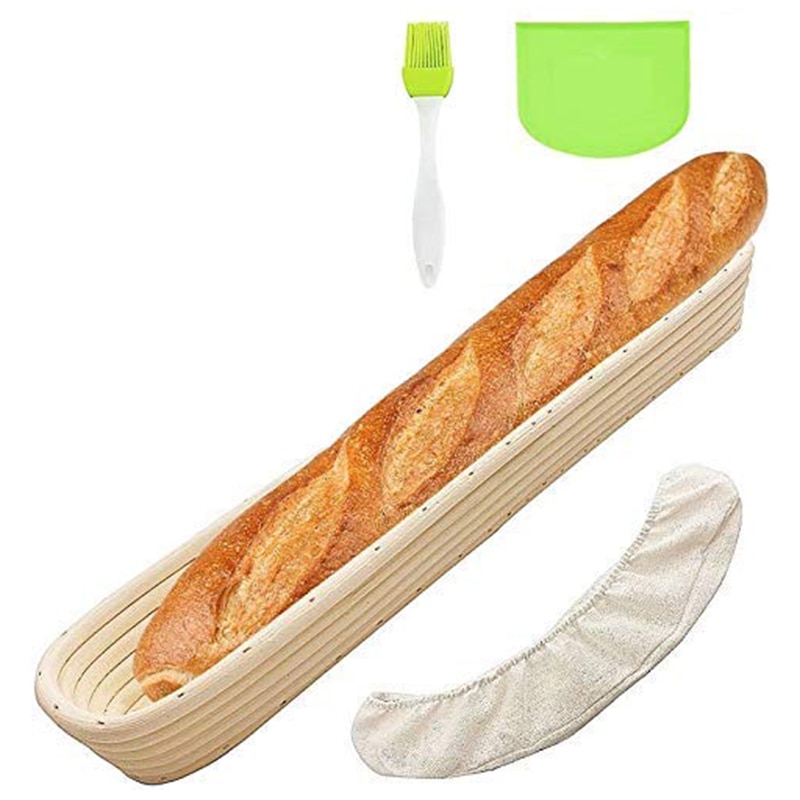 Ovale Rotan Zuurdesem Brood Proving Mand met Liner Bakkom