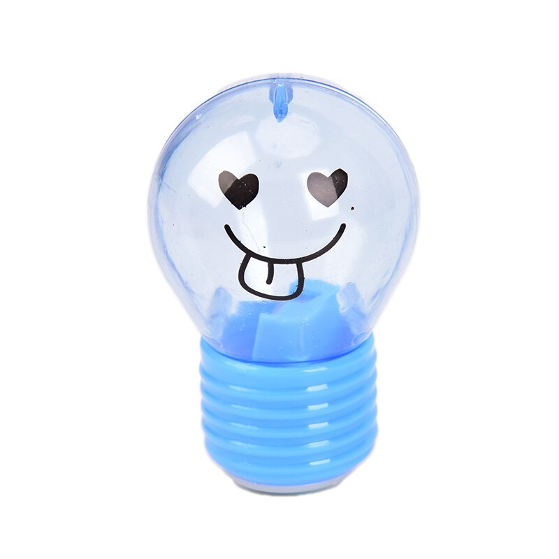 Sacapuntas de plástico con forma de bombilla para niños, sacapuntas para emociones, para niños, papelería Kawaii, suministros escolares, 1 ud.