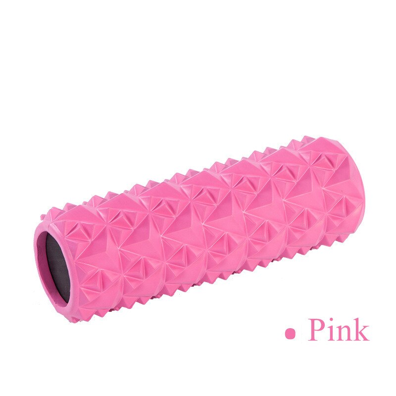 Yoga blok høj densitet dybt væv eva pilates foam roller massager muskel massage myofascial trigger release fitness udstyr: Lyserød