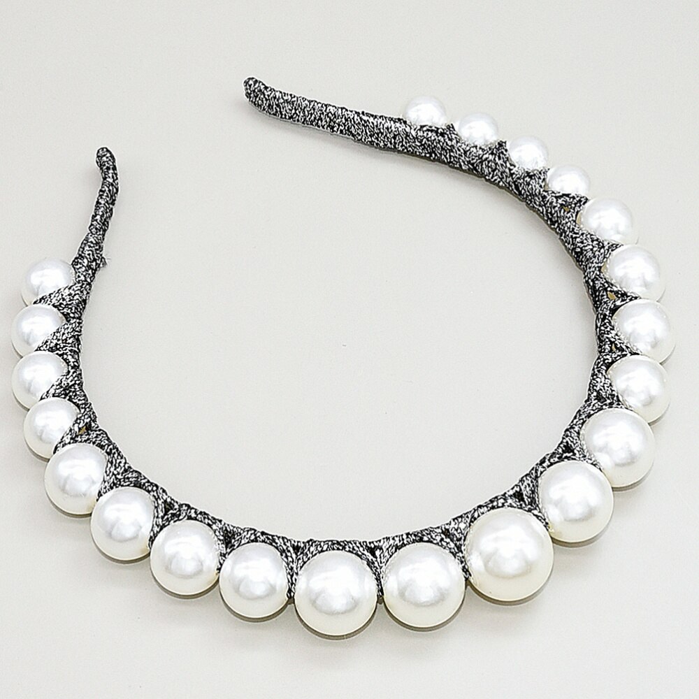 1 pc perle dekoration pandebånd hårbøjle gylden silke tråd hovedbøjle hovedbeklædning delikat hår tilbehør til fest dagligt (w: Default Title