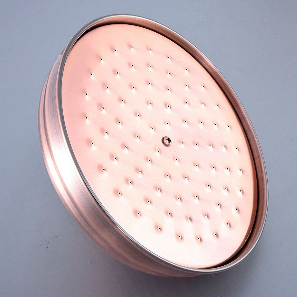 8" inch Antique Red Copper Brass Bath Rainfall Rain Bathroom Shower Head Bathroom Accessory (Standard 1/2") msh258